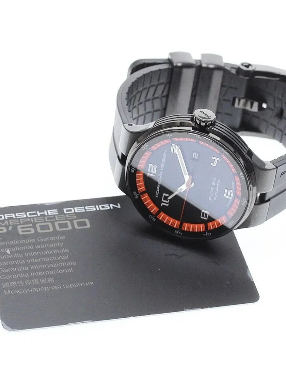 Porsche Design Flat Six P6350 6350.43 Date black Dial Automatic Men's_970948